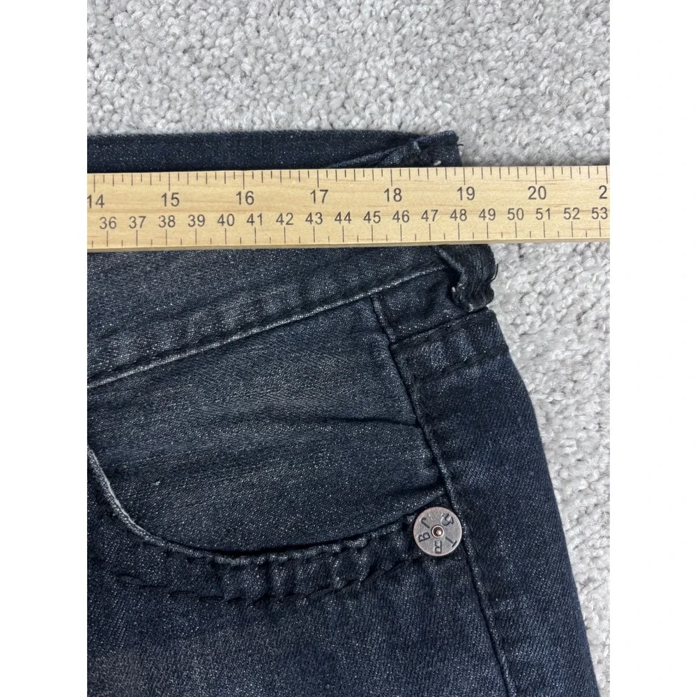True Religion Jeans Mens Size 38 Black Denim Straight‎ Leg USA Made